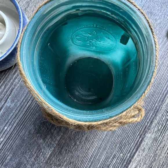 Blue Mason Jar with Twine Accent | Winnie the Pooh Hunny Jar - Picture 6 of 6